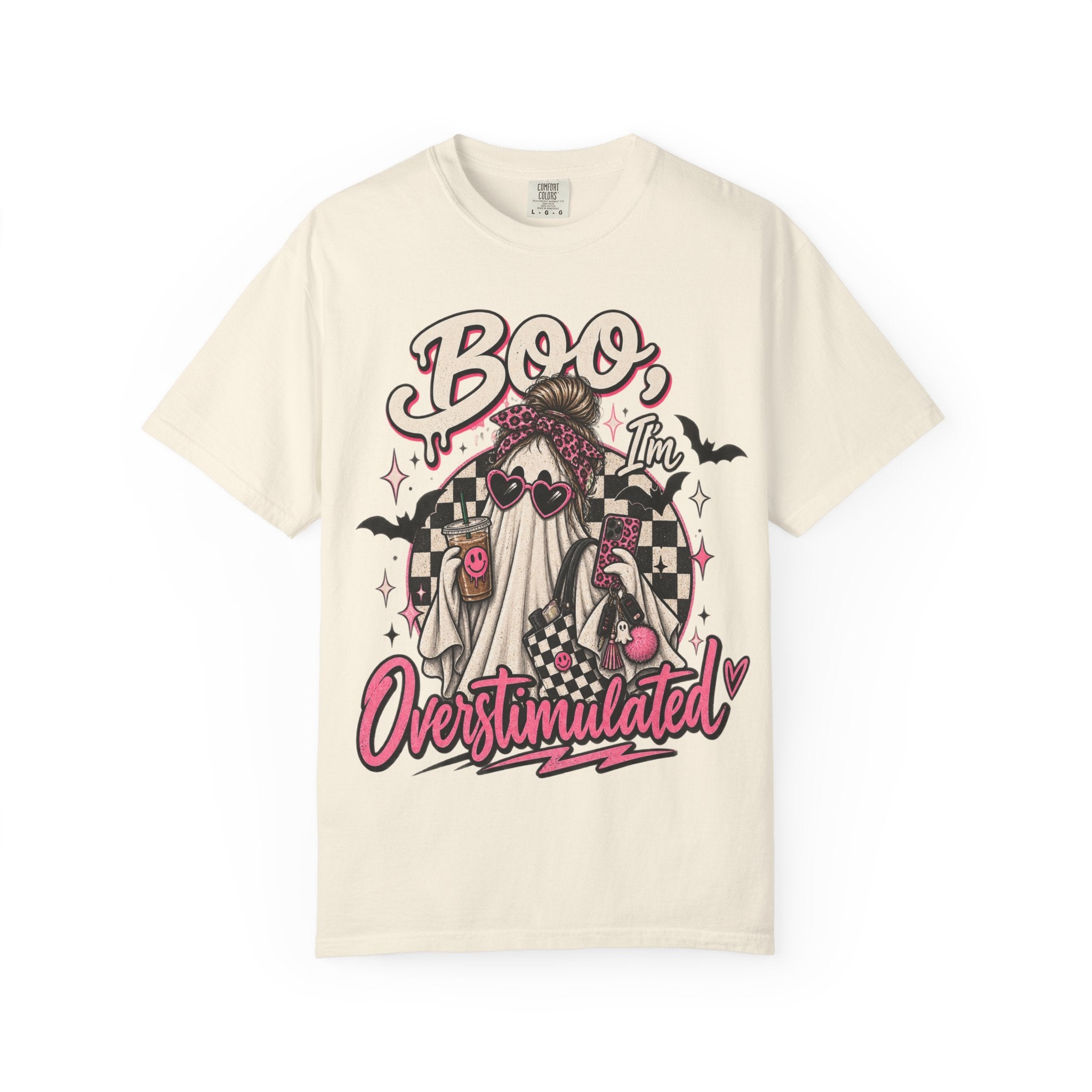 Boo, I'm Overstimulated - Cute Halloween Tee