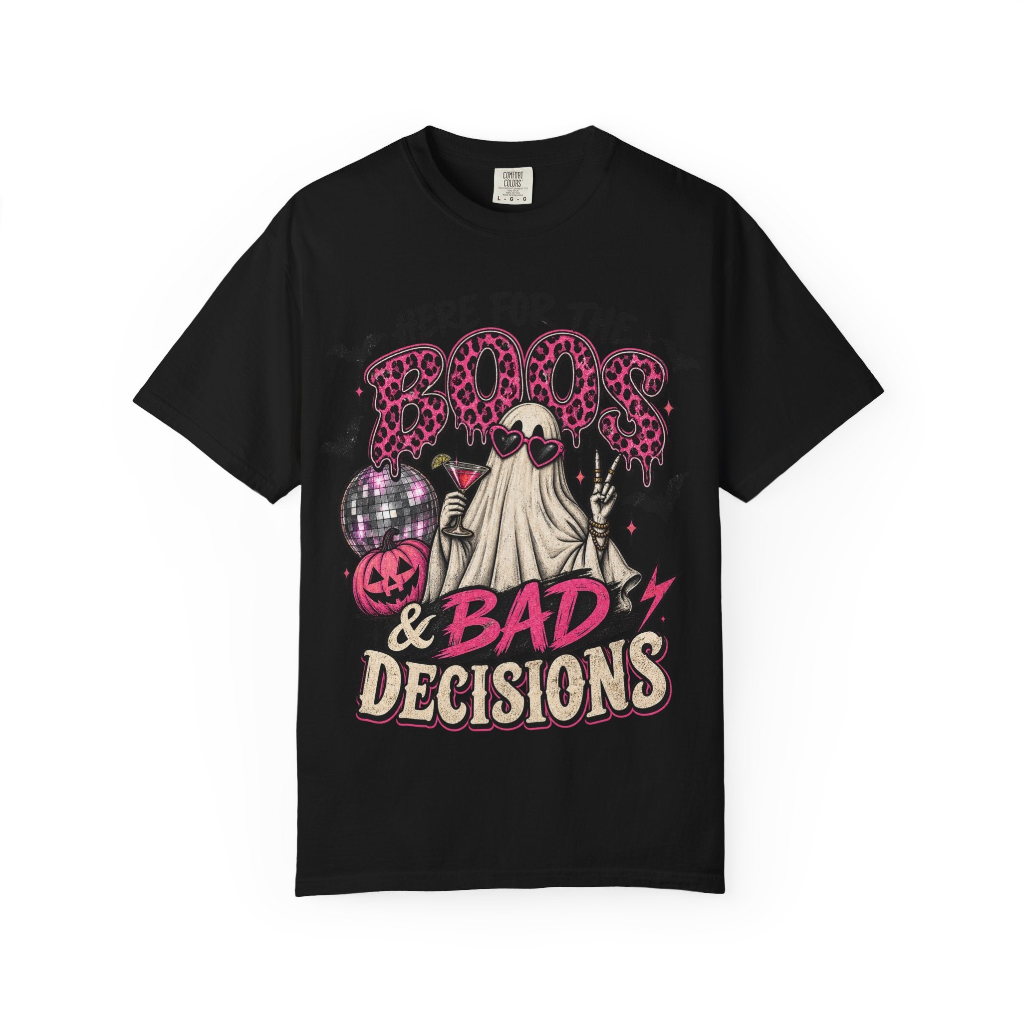 Halloween 'Here for the Boos & Bad Decisions' Graphic Tee