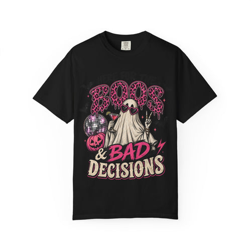 Halloween 'Here for the Boos & Bad Decisions' Graphic Tee