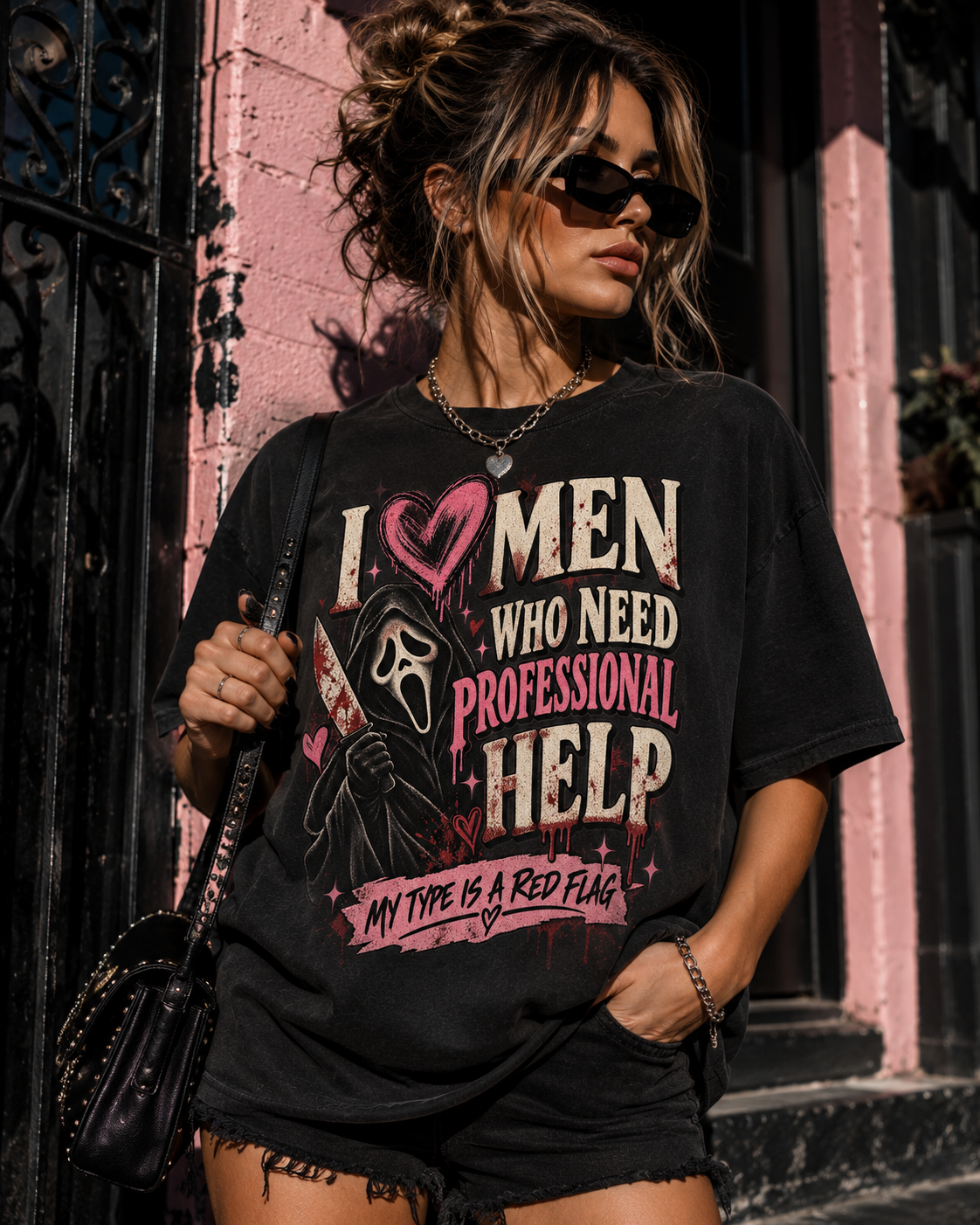 I Love Men Who Need Professional Help Graphic Tee