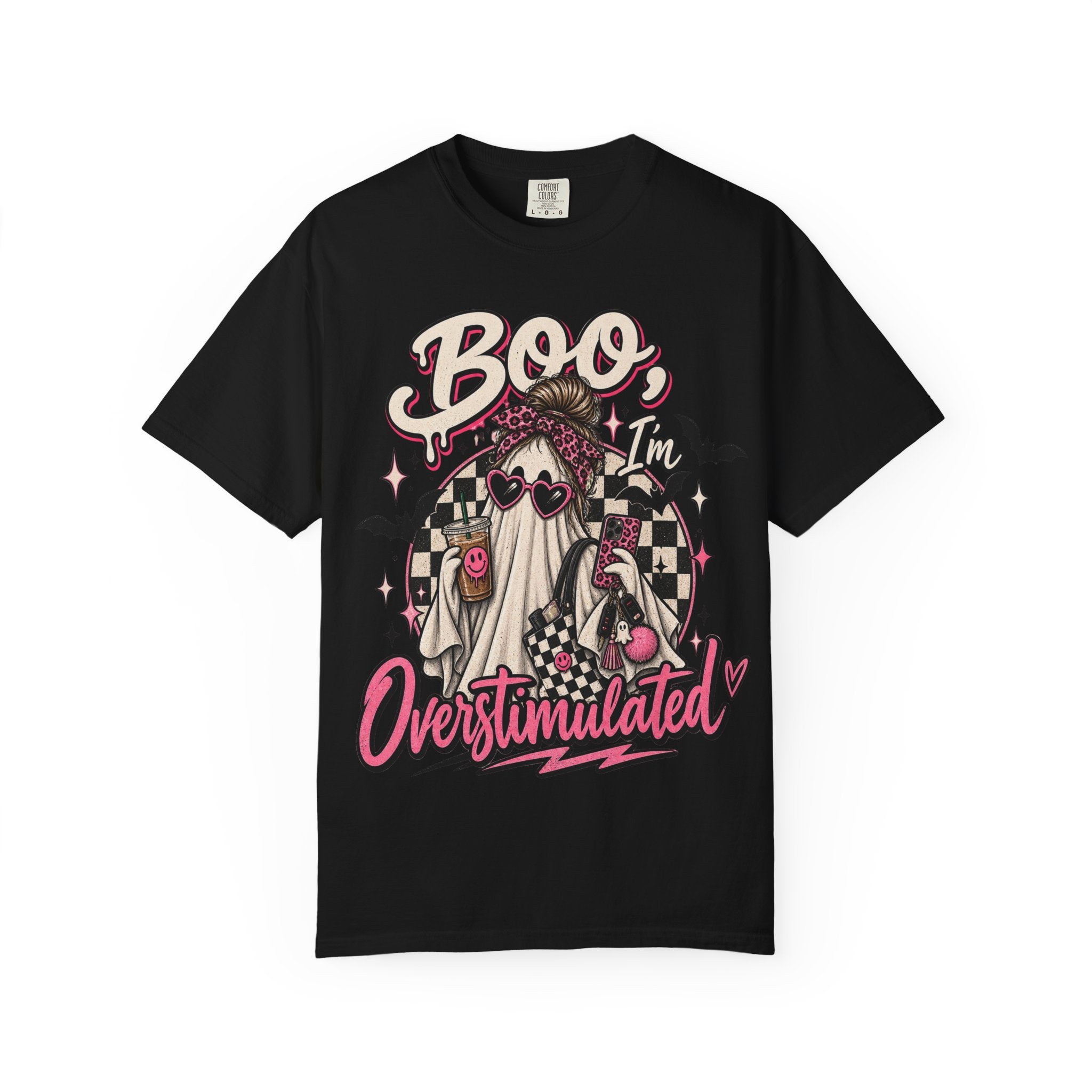 Boo, I'm Overstimulated - Cute Halloween Tee