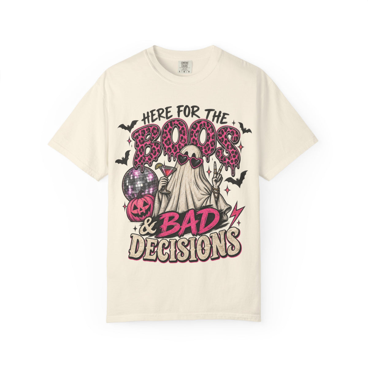 Halloween 'Here for the Boos & Bad Decisions' Graphic Tee